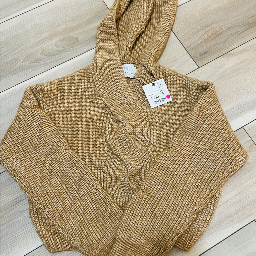 Cozy Tan Cable Knit Sweater